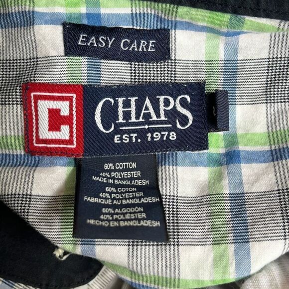 Chaps large button down short sleeve shirt - Picture 3 of 4